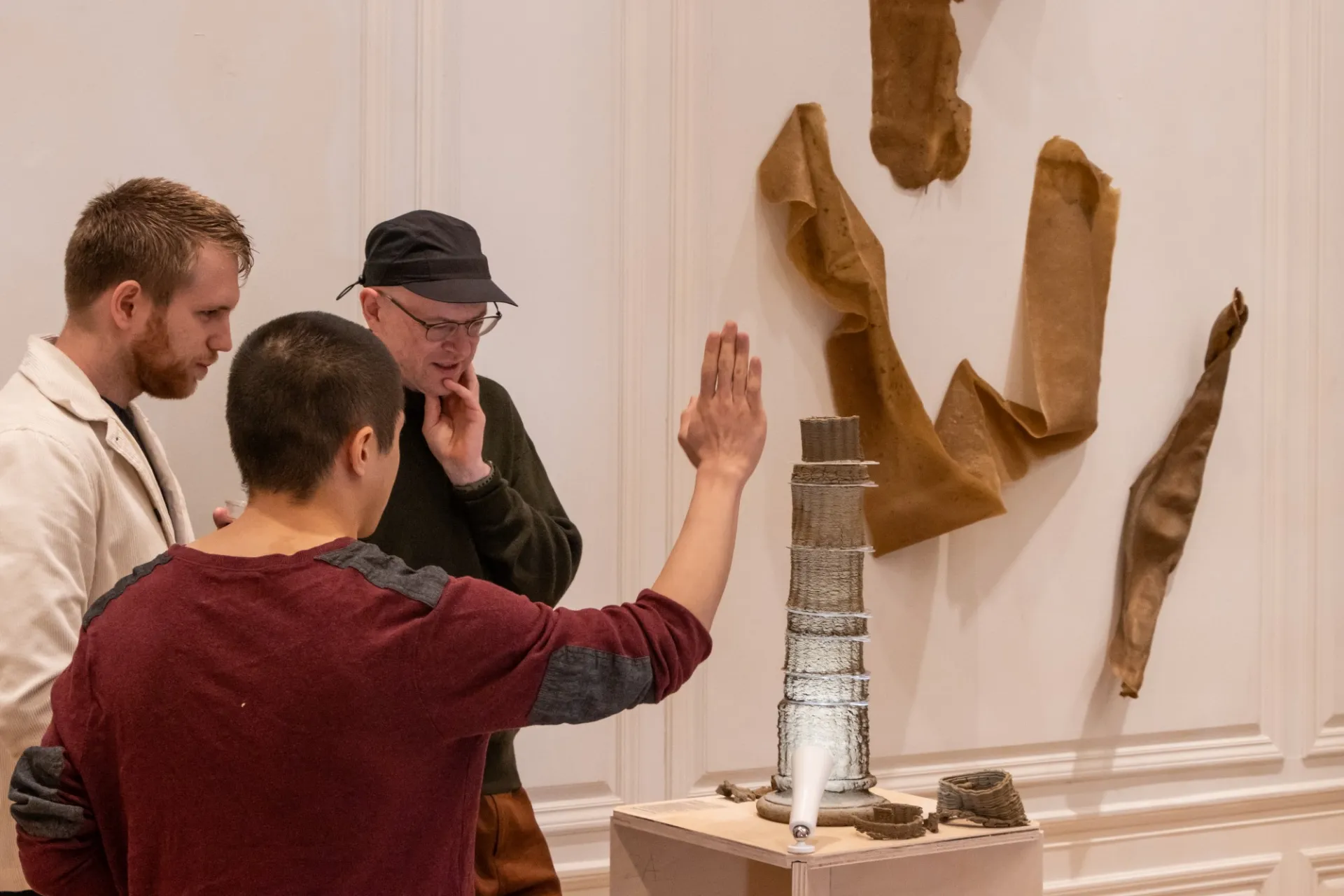 3D printed earth column, presented at the students final exhibition at 1014 gallery space