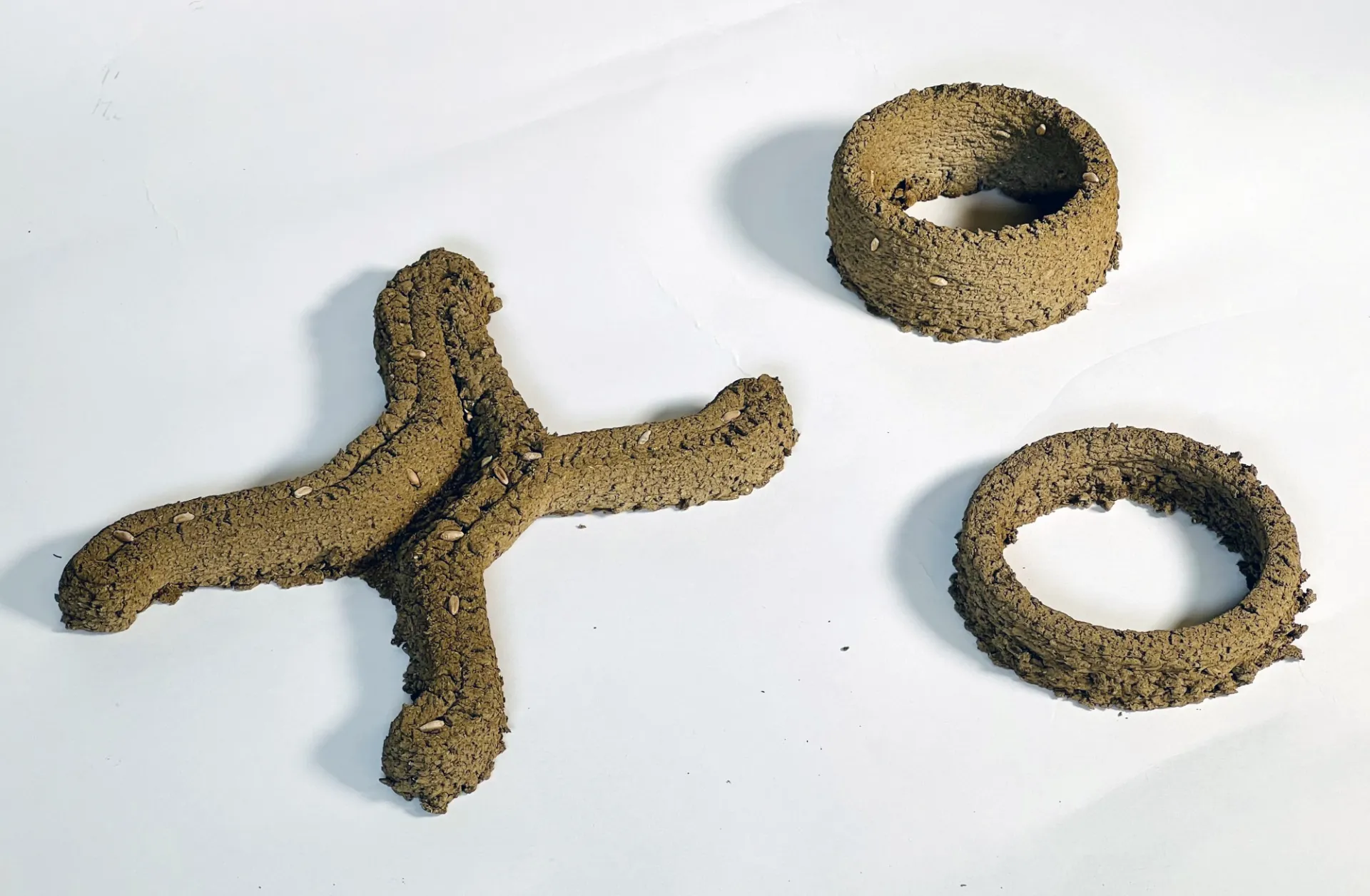 3D printed earth elements with seeds