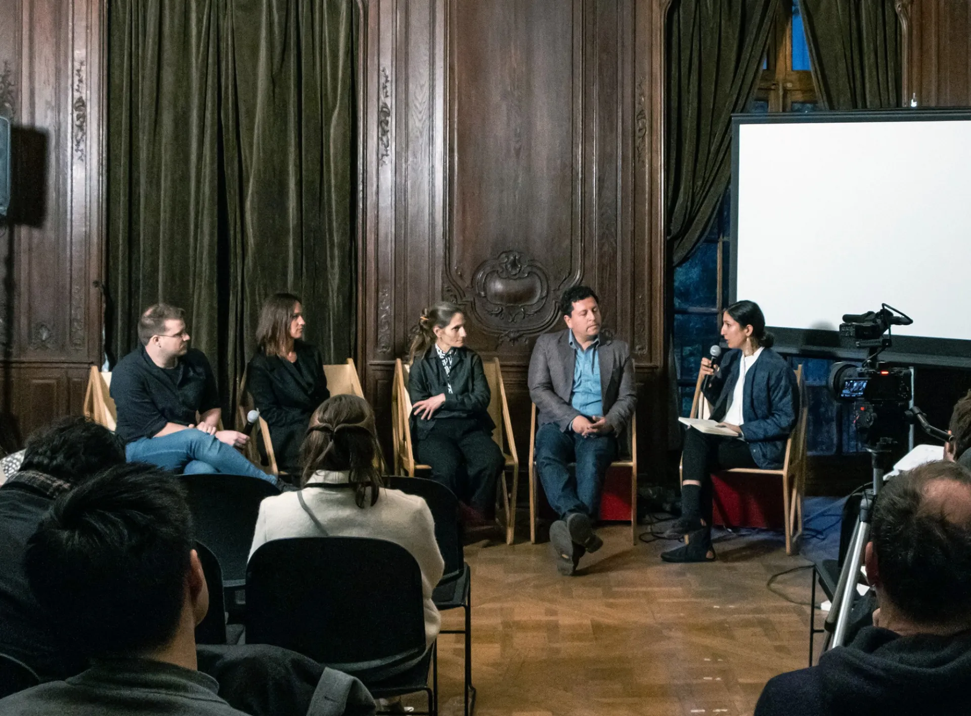 A concluding panel discussion event at the exhibition opening, sponsored by the Center for Architecture
