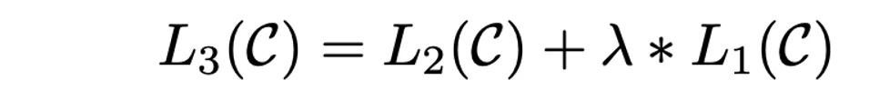 Final objective during supervised fine-tuning for certain tasks: L3 = L2 + lambda * L1